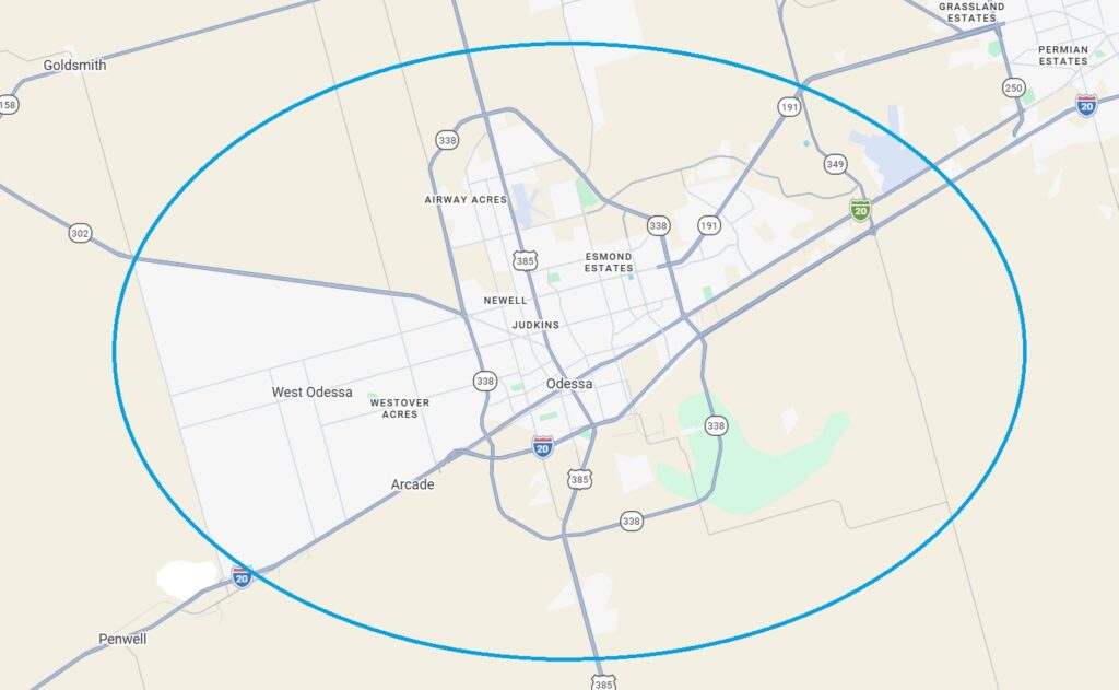 Odessa Map Homepage link Odessa TX Landing page