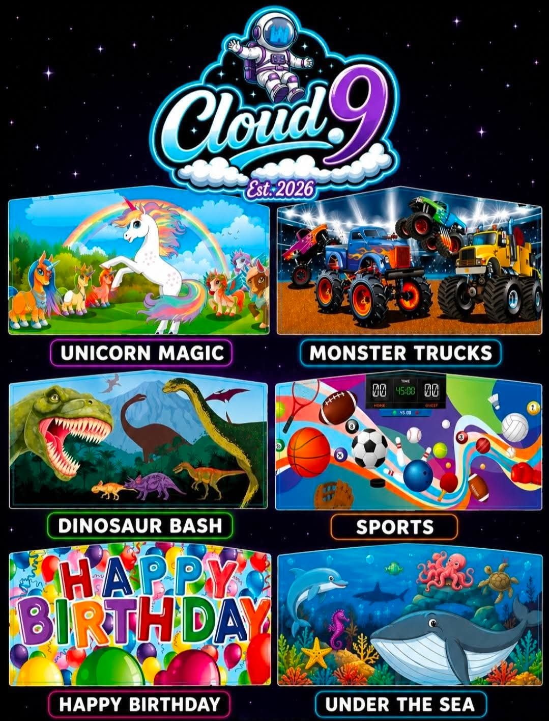 Unicorn Magic bounce-house rental banner
