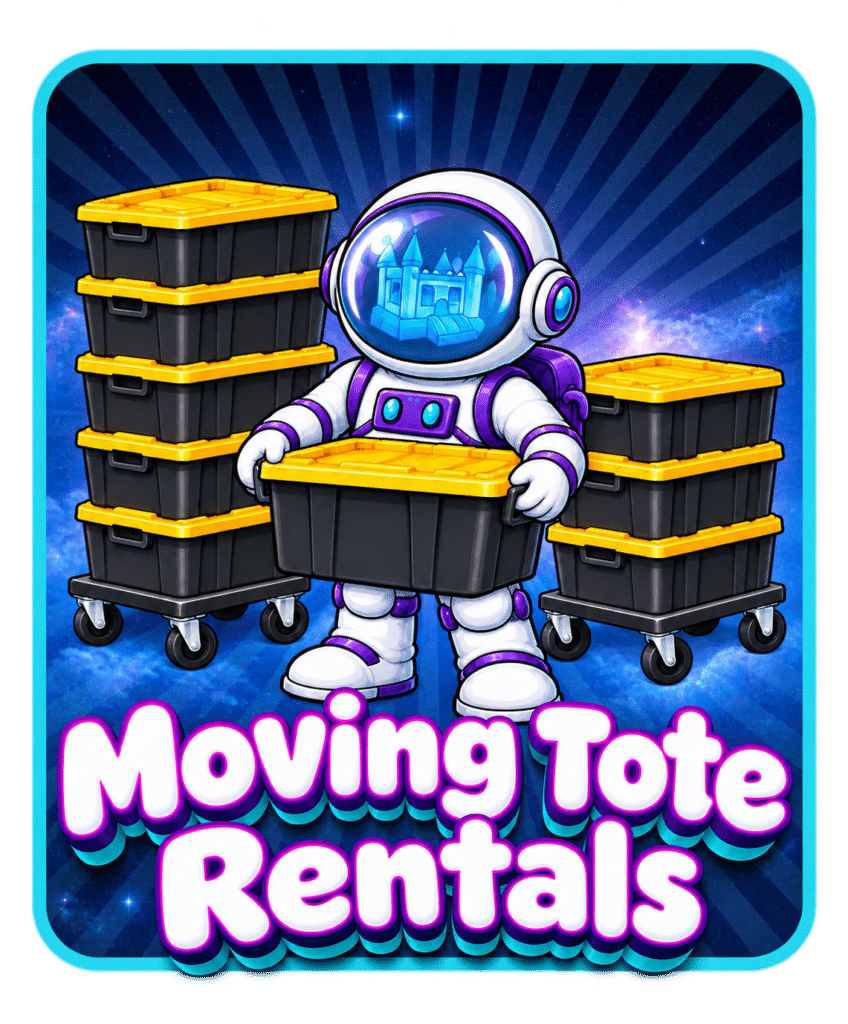 Moving tote rentals in Midland, TX — Cloud 9 Astro with reusable totes and dollies